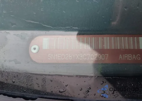 2003 Nissan Xterra Xe z USA, uszkodzony, nr VIN 5N1ED28YX3C702907